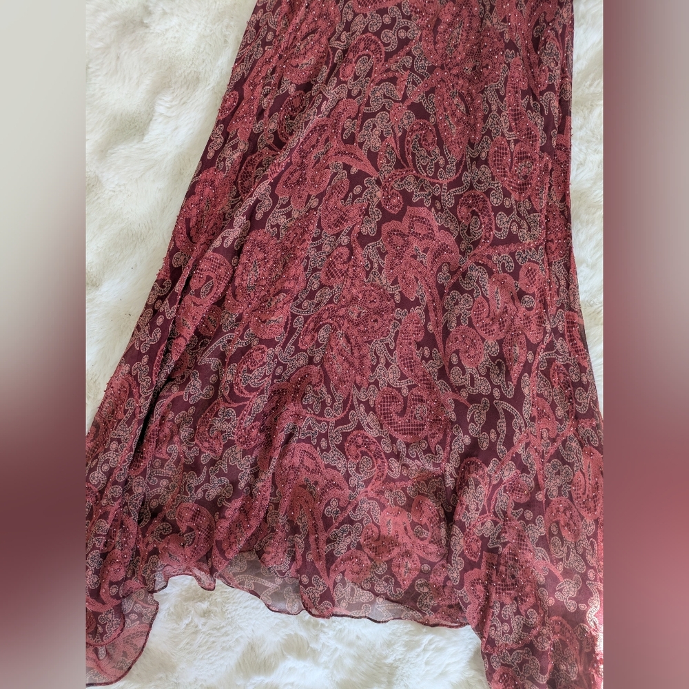 Beautiful 90s Silk Beaded Bias Slip Dress - Picture 10 of 16